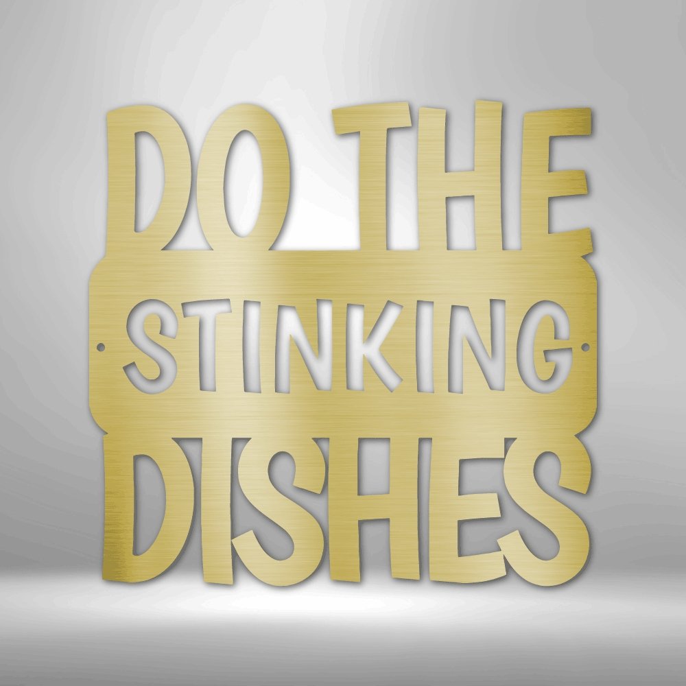 Do the Dishes Quote Steel Sign - Motivational Metal Wall Art for Kitchen Decor - Stylinsoul