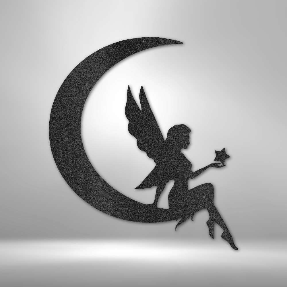 Fairy Moon Steel Sign - Whimsical Metal Wall Art for Magical Home Decor - Stylinsoul