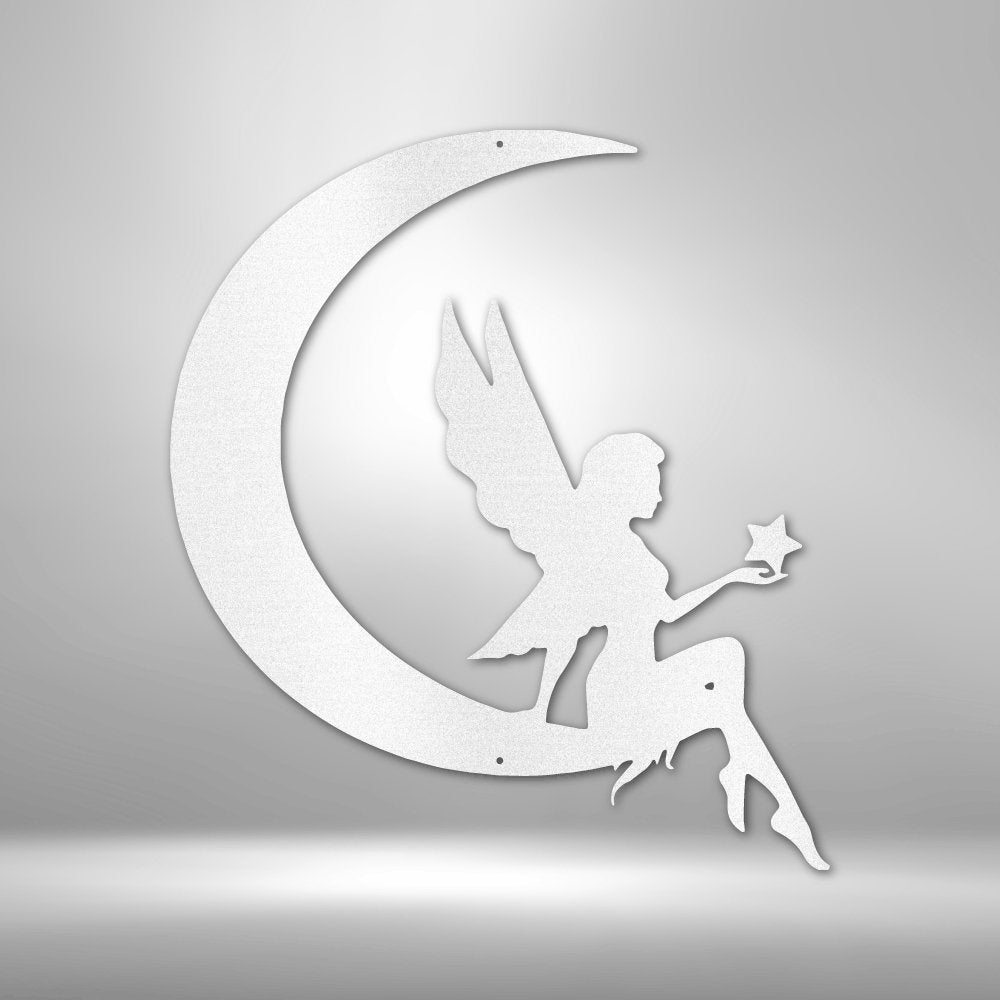 Fairy Moon Steel Sign - Whimsical Metal Wall Art for Magical Home Decor - Stylinsoul