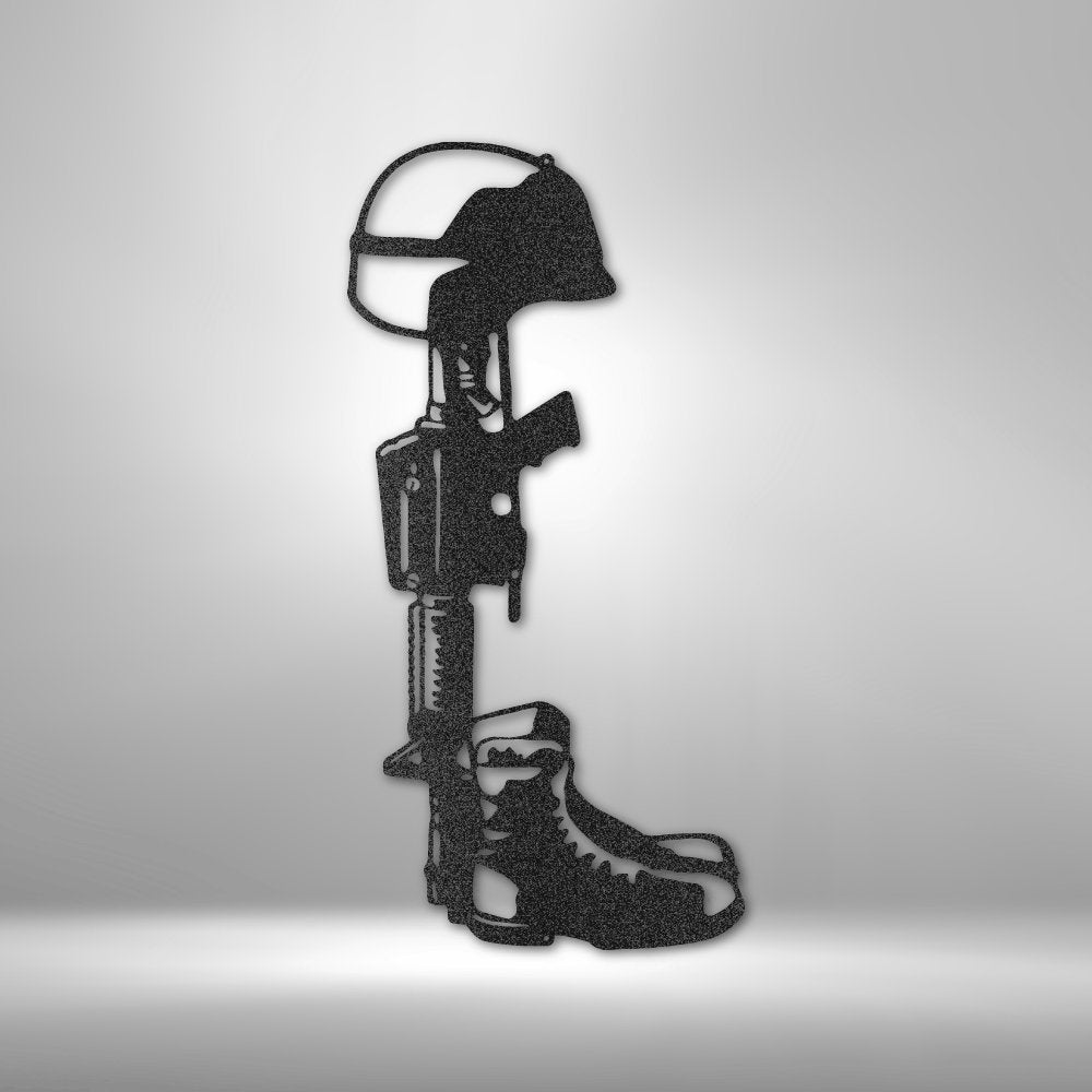 Fallen Soldier Veteran Gift - Honoring Our Heroes with Memorial Metal Wall Art - Stylinsoul