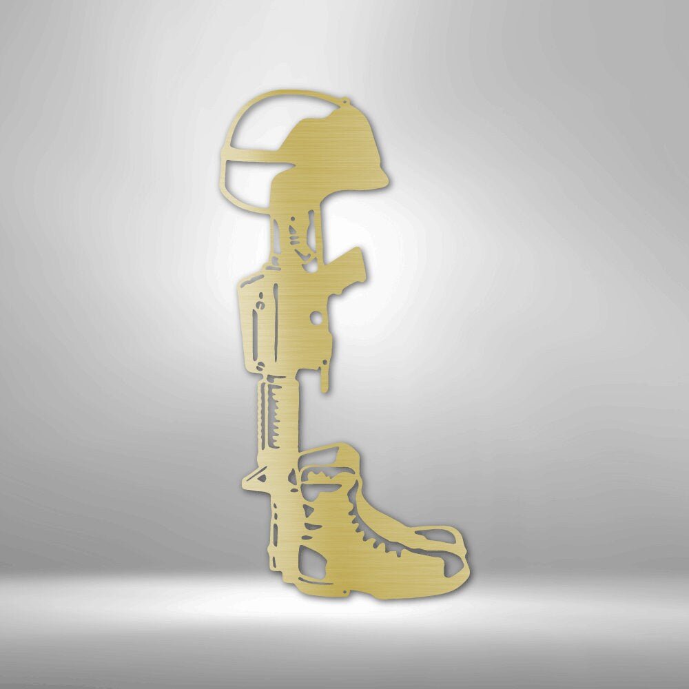 Fallen Soldier Veteran Gift - Honoring Our Heroes with Memorial Metal Wall Art - Stylinsoul
