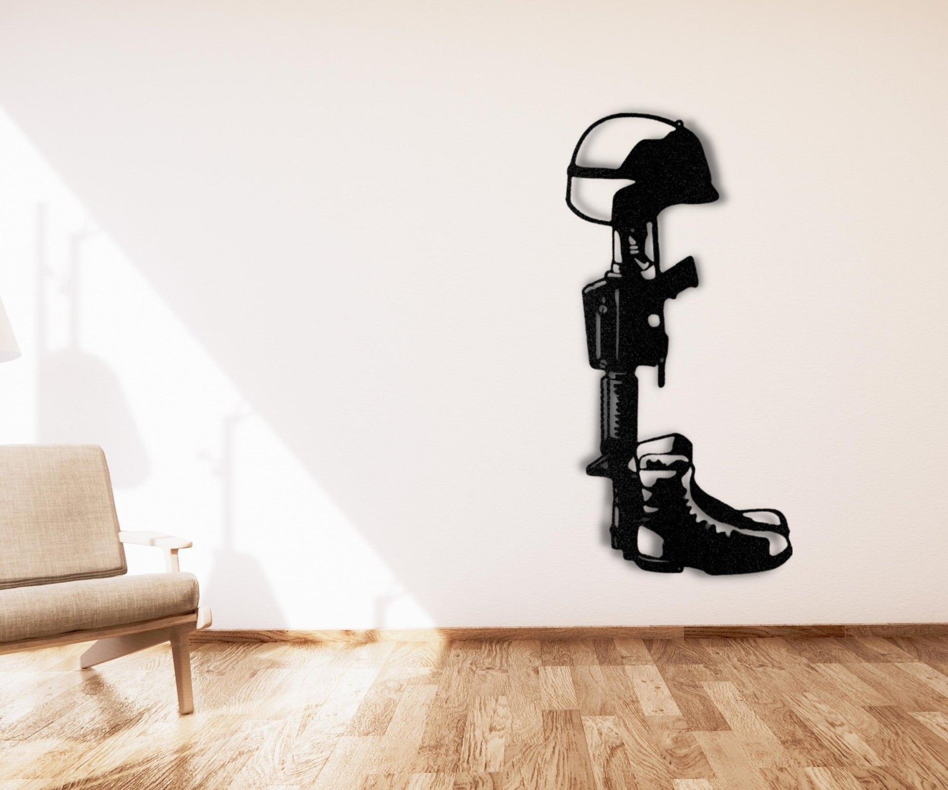 Fallen Soldier Veteran Gift - Honoring Our Heroes with Memorial Metal Wall Art - Stylinsoul