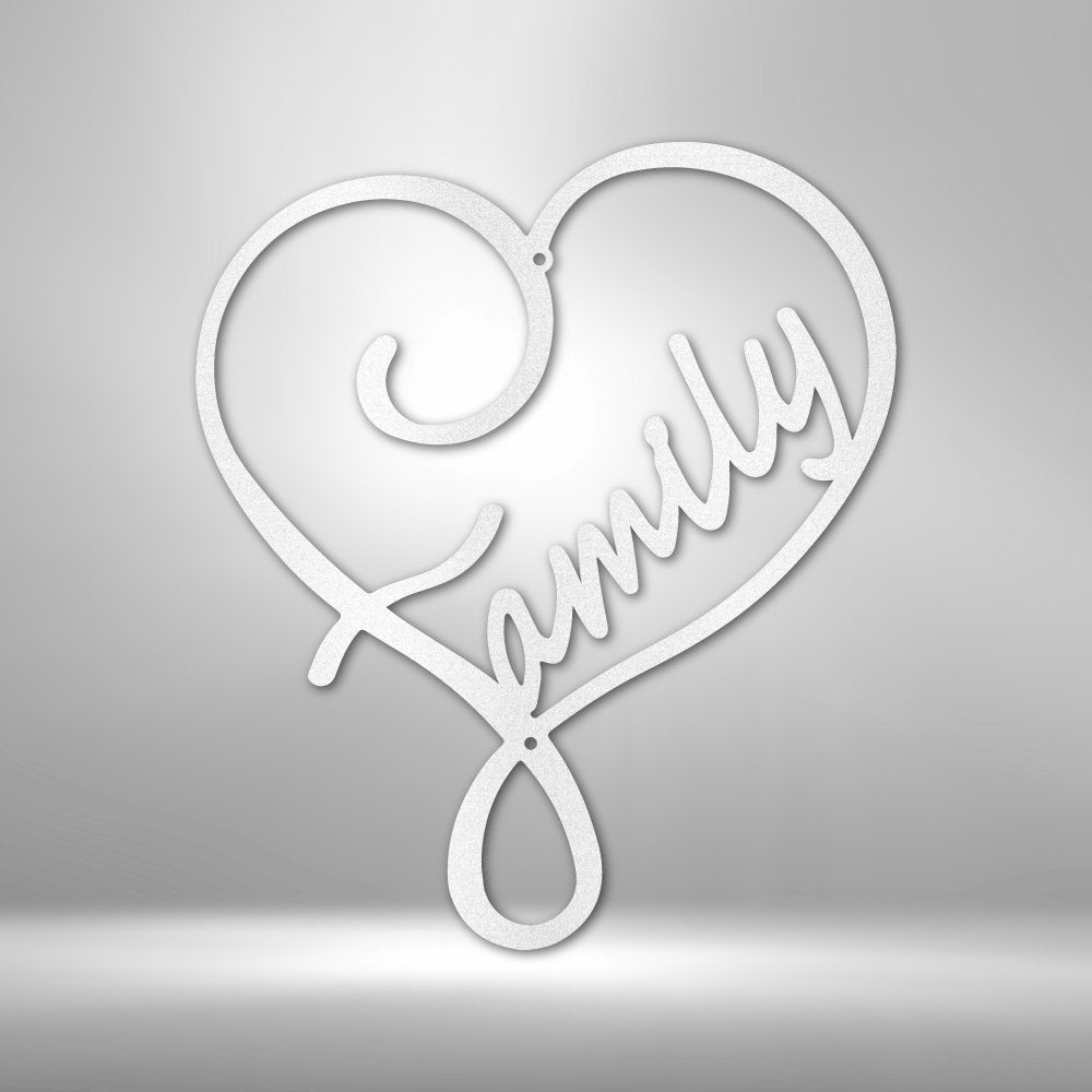 Family Love Steel Sign - Personalized Metal Wall Art for Heartwarming Home Decor - Stylinsoul
