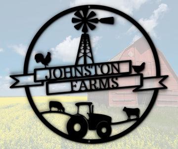 Farm Entrance Sign - Outdoor Ranch Name Wall Art for Farmhouse Decor - Stylinsoul