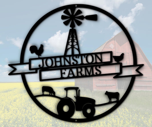 Farm Entrance Sign - Outdoor Ranch Name Wall Art for Farmhouse Decor - Stylinsoul