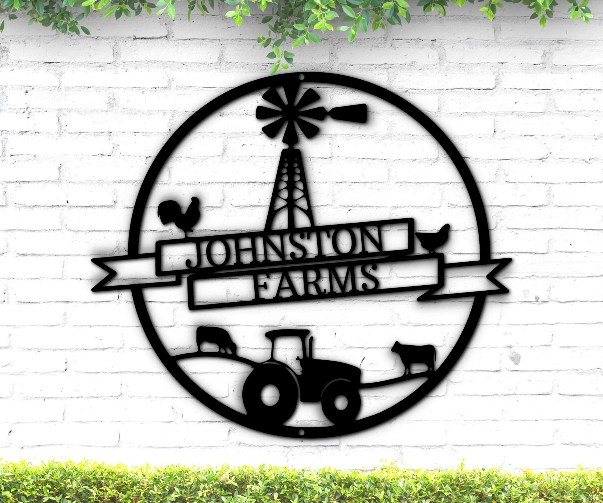 Farm Entrance Sign - Outdoor Ranch Name Wall Art for Farmhouse Decor - Stylinsoul