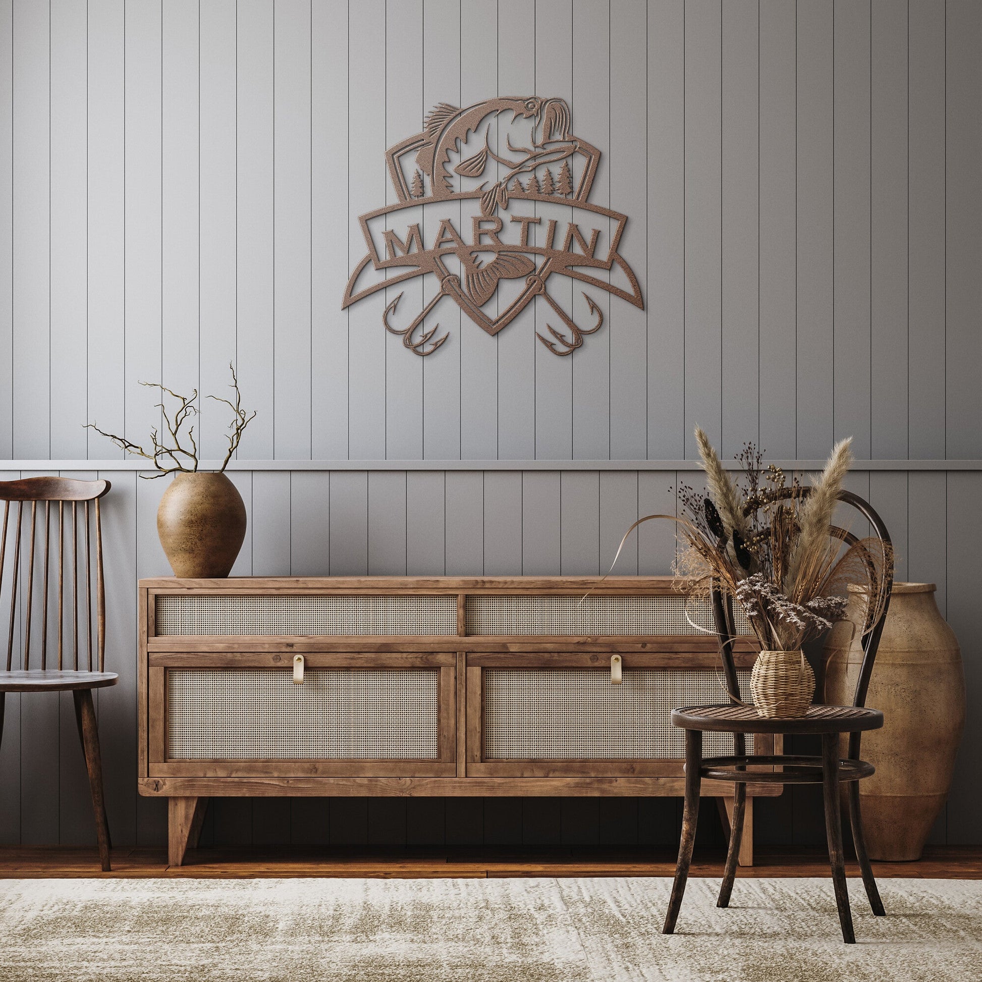 Fishing Gifts For Men - Fishing Metal Wall Art For Dad, Husband Or Him - Stylinsoul