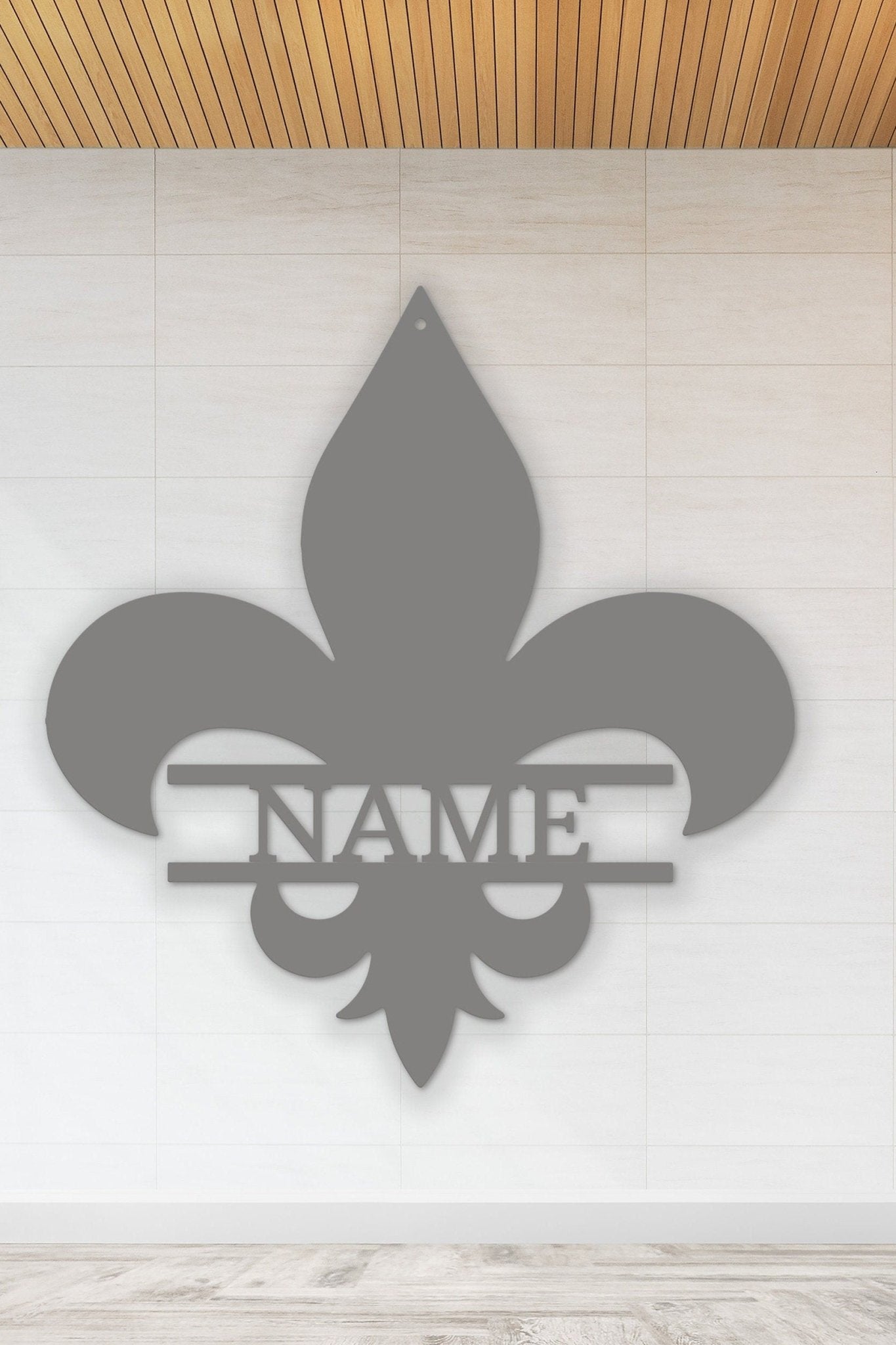 Fleur De Lis Wall Decor - Custom Metal Door Hanger for Personalized Home Decor - Stylinsoul