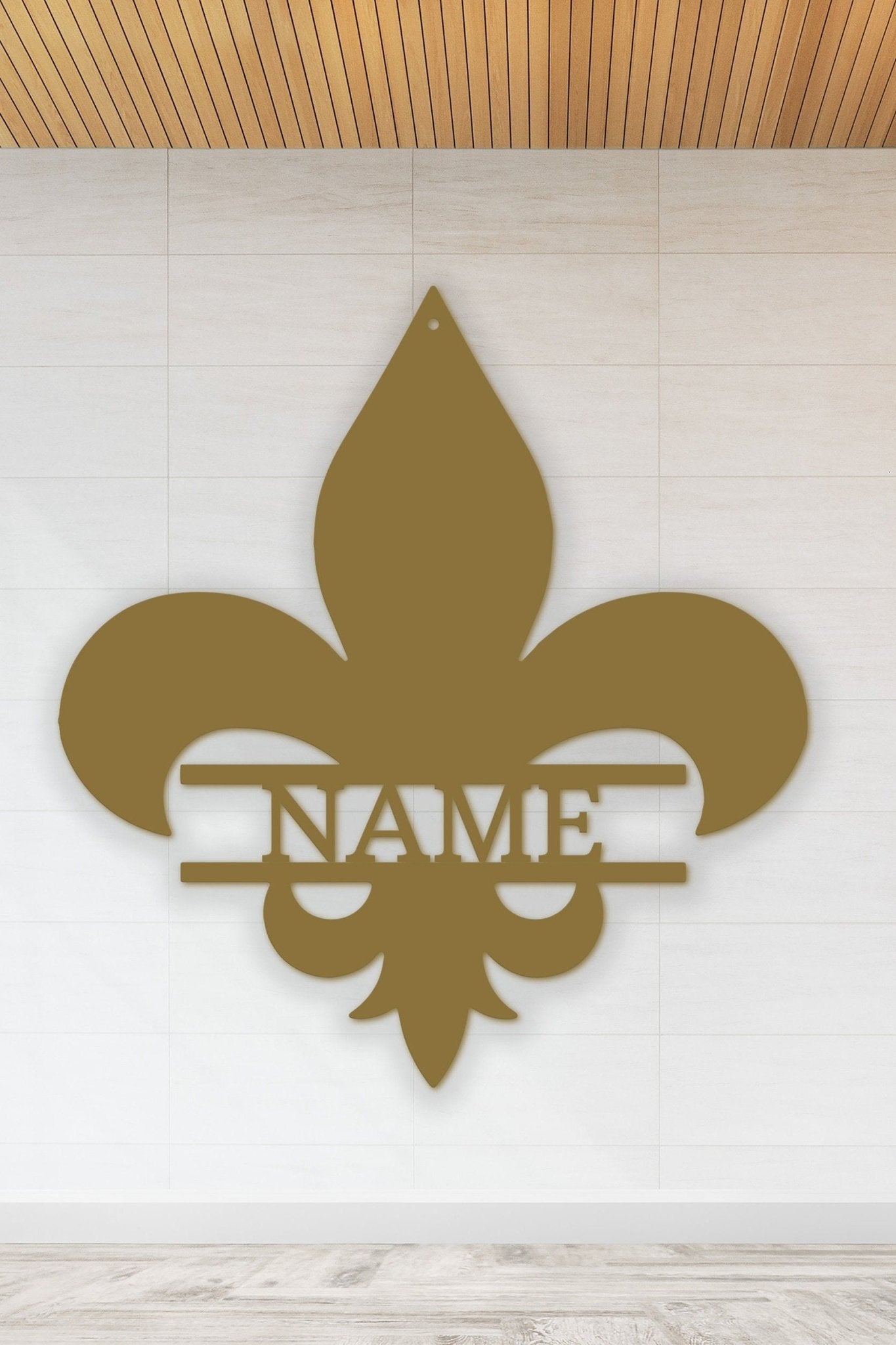 Fleur De Lis Wall Decor - Custom Metal Door Hanger for Personalized Home Decor - Stylinsoul