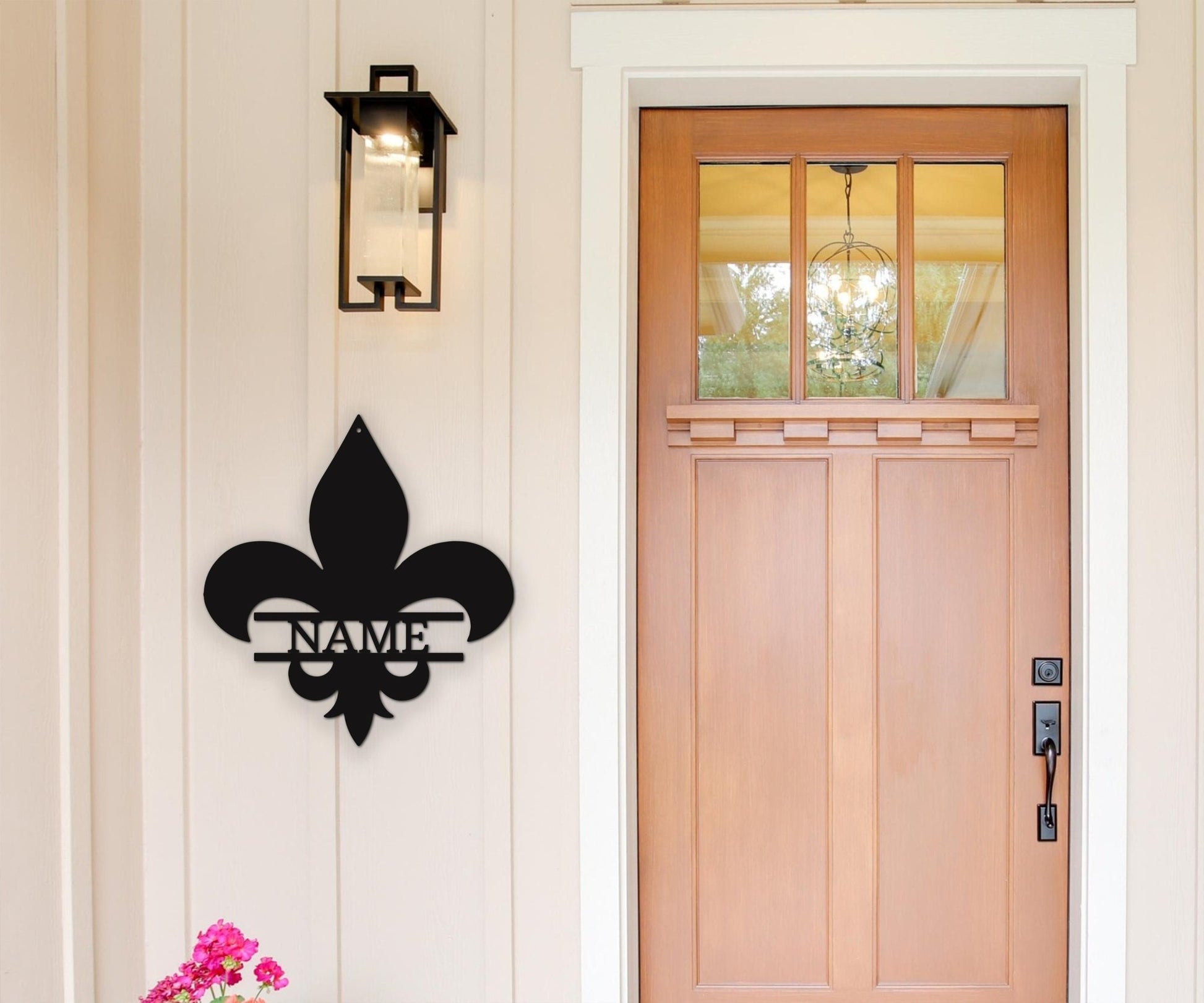 Fleur De Lis Wall Decor - Custom Metal Door Hanger for Personalized Home Decor - Stylinsoul