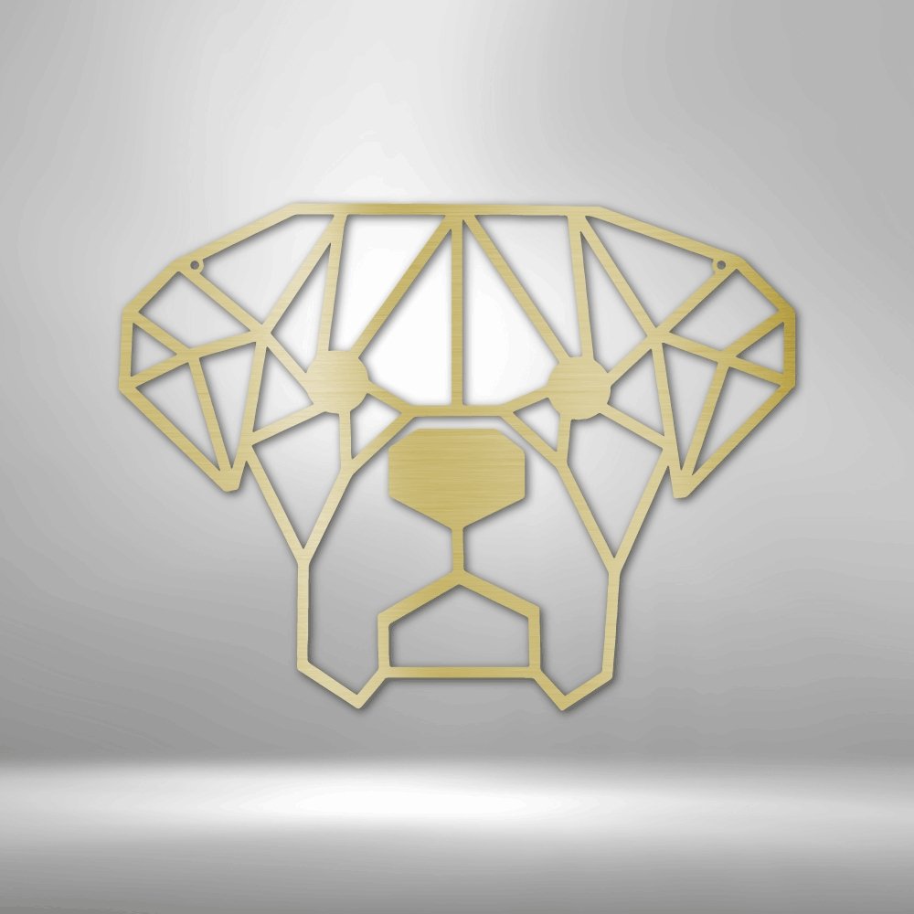 Geometric Dog Steel Sign - Modern Metal Wall Art for Dog Lovers - Stylinsoul
