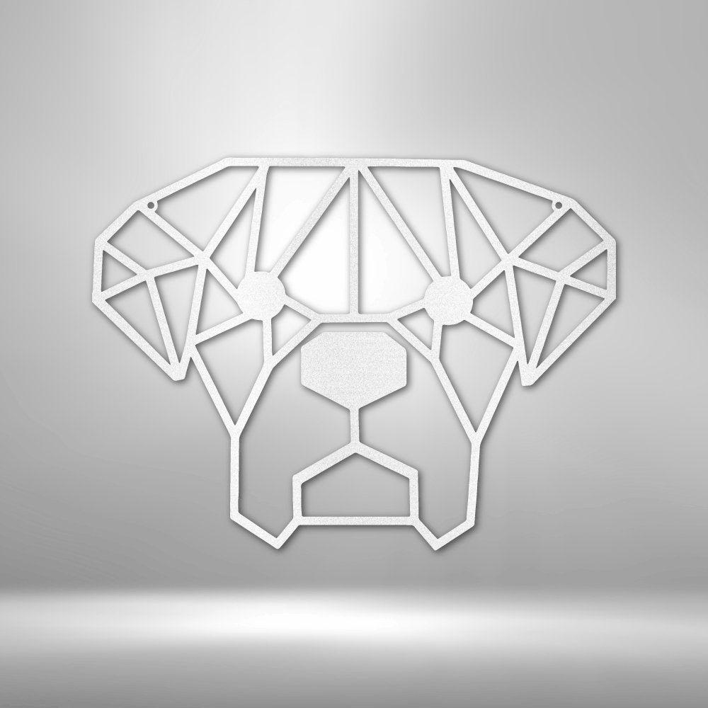 Geometric Dog Steel Sign - Modern Metal Wall Art for Dog Lovers - Stylinsoul