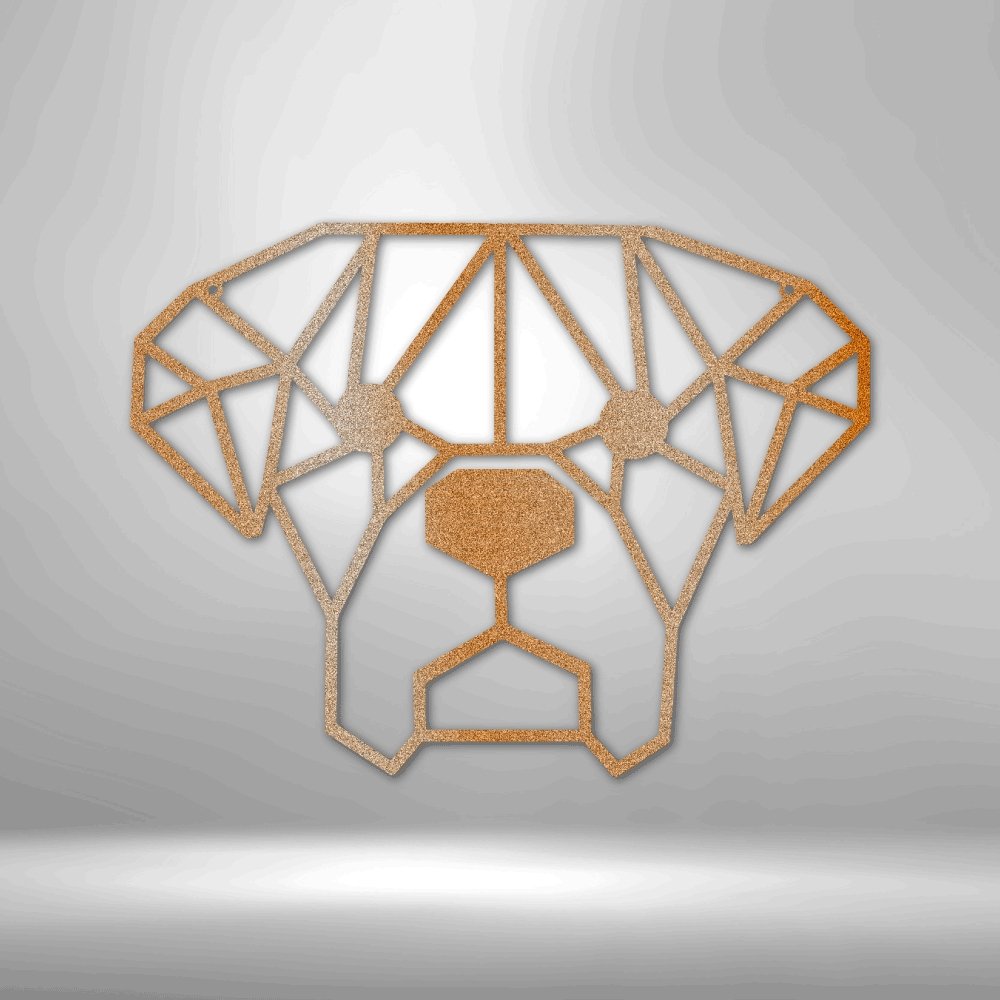Geometric Dog Steel Sign - Modern Metal Wall Art for Dog Lovers - Stylinsoul