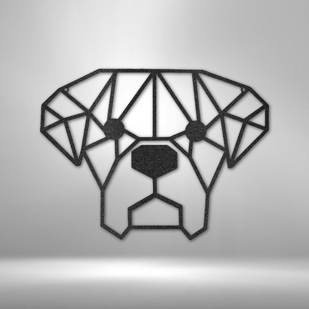 Geometric Dog Steel Sign - Modern Metal Wall Art for Dog Lovers - Stylinsoul