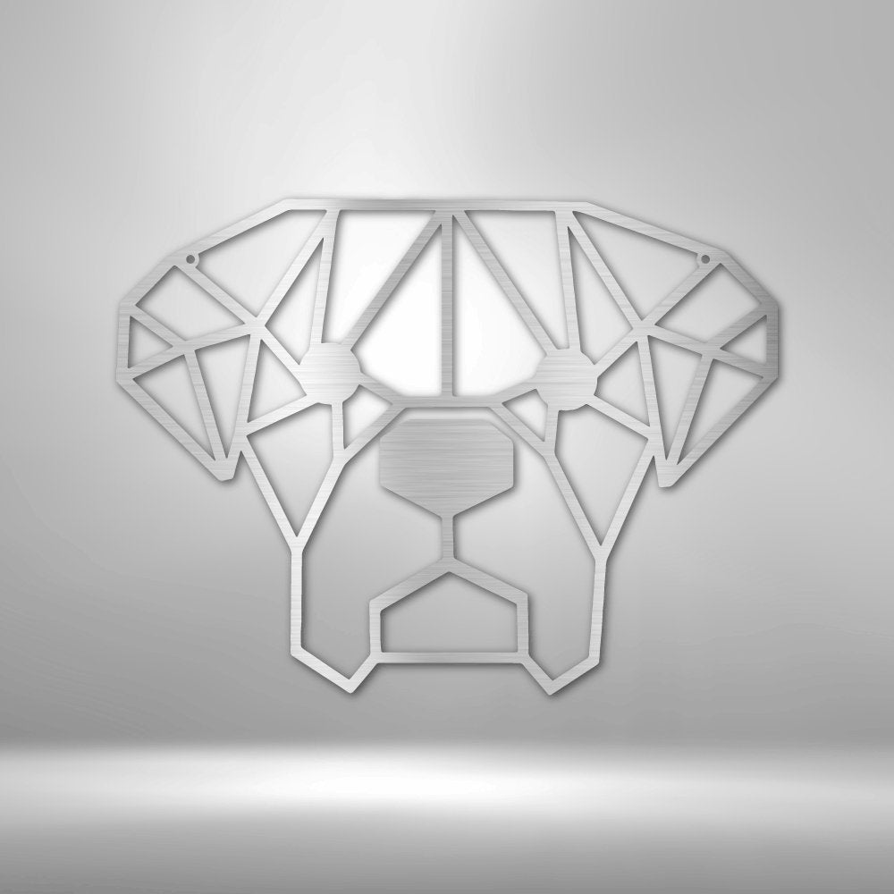Geometric Dog Steel Sign - Modern Metal Wall Art for Dog Lovers - Stylinsoul