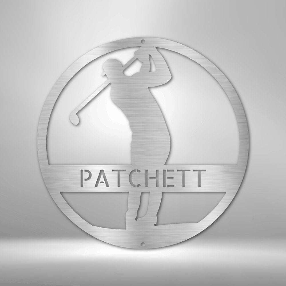 Golfer Monogram Steel Sign - Personalized Metal Wall Art for Golf Enthusiasts - Stylinsoul