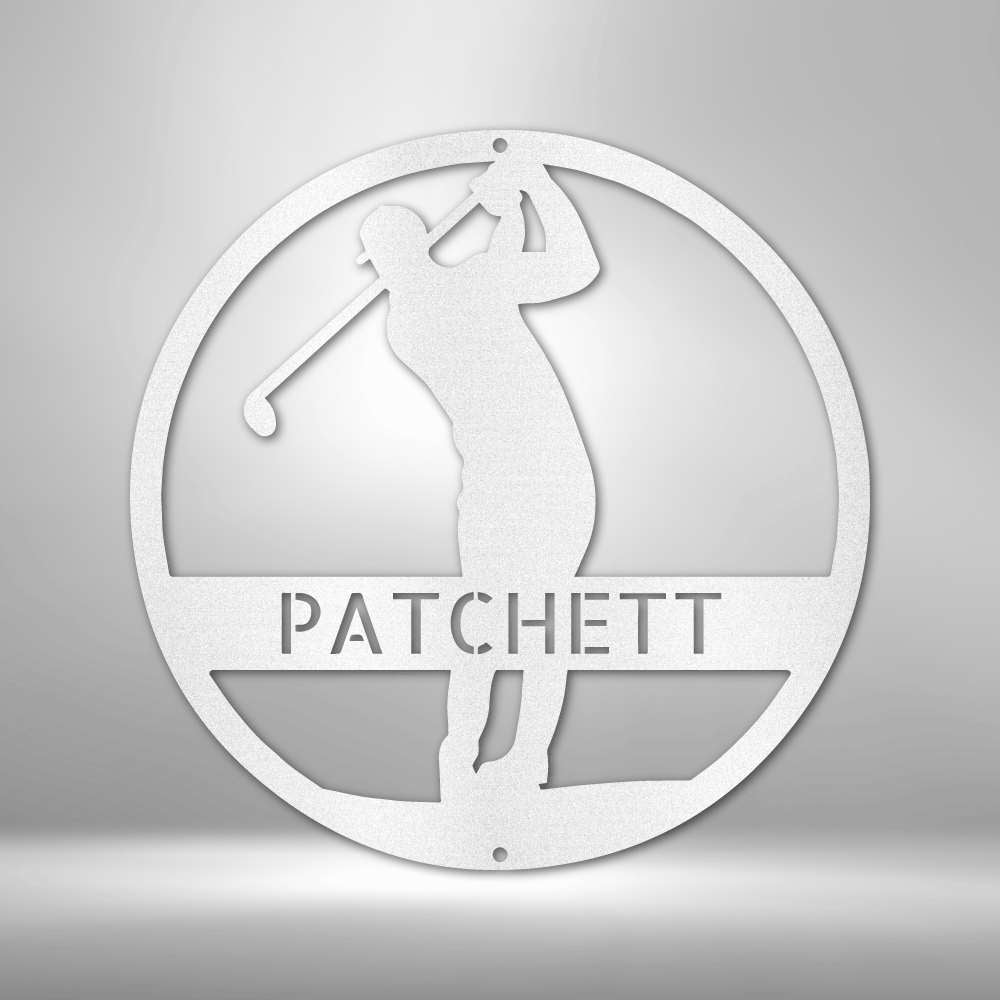 Golfer Monogram Steel Sign - Personalized Metal Wall Art for Golf Enthusiasts - Stylinsoul