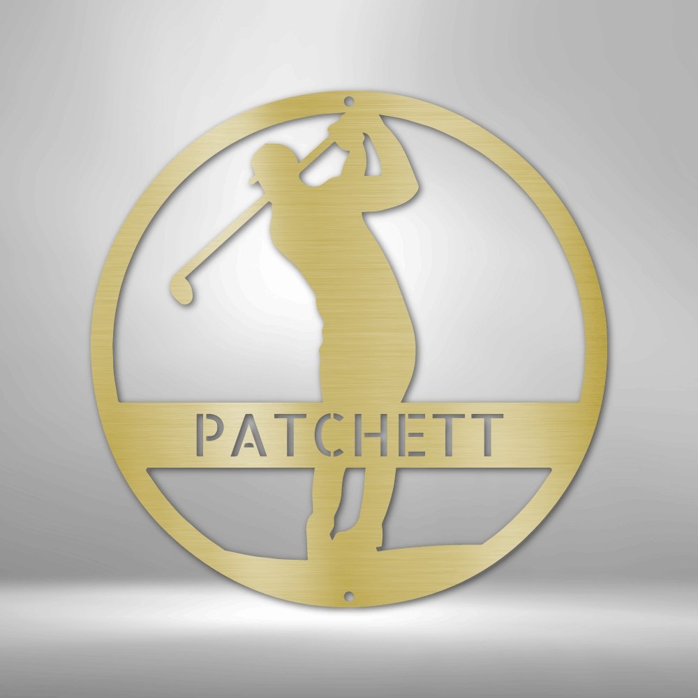 Golfer Monogram Steel Sign - Personalized Metal Wall Art for Golf Enthusiasts - Stylinsoul