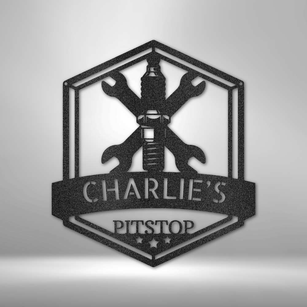 Grease Time Monogram Steel Sign - Personalized Metal Wall Art for Vintage Car Enthusiasts - Stylinsoul