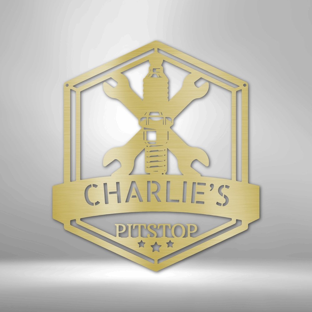 Grease Time Monogram Steel Sign - Personalized Metal Wall Art for Vintage Car Enthusiasts - Stylinsoul