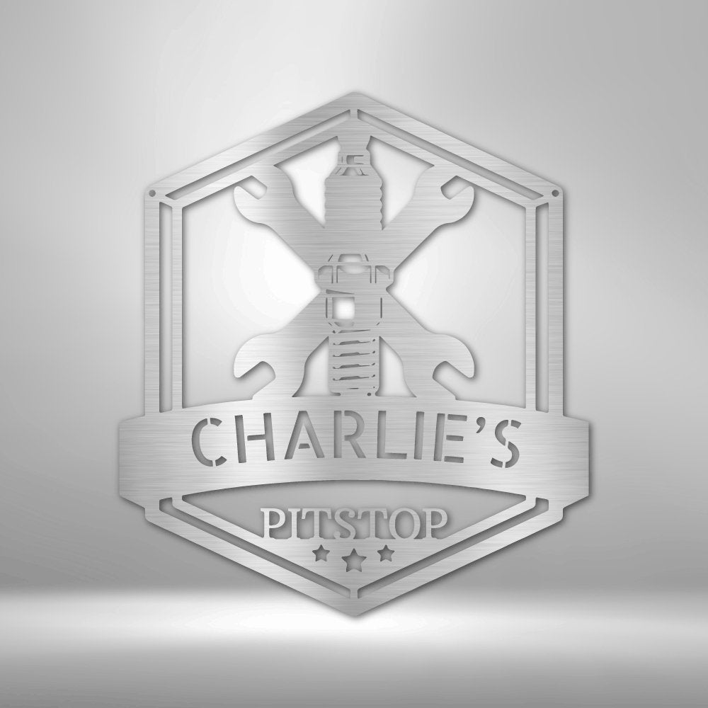 Grease Time Monogram Steel Sign - Personalized Metal Wall Art for Vintage Car Enthusiasts - Stylinsoul