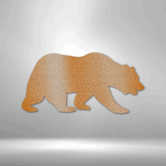Grizzly Bear - Majestic Steel Sign for Nature and Wildlife Enthusiasts - Stylinsoul
