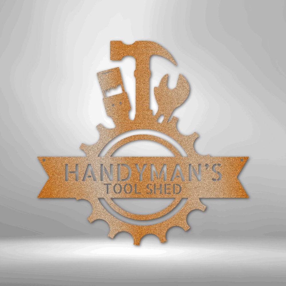 Handyman Shop Mancave Workshop Sign - Garage Metal Wall Art - Gift for Husband - Stylinsoul