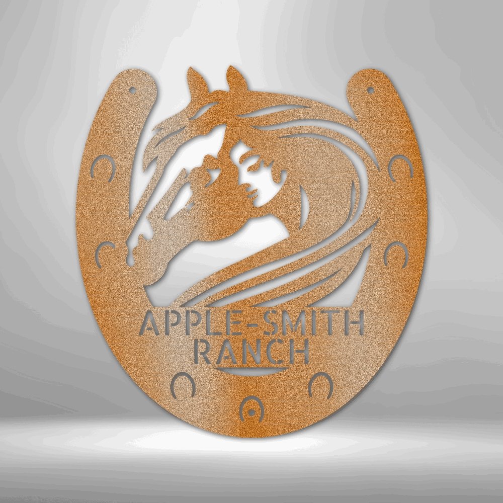 Horse Owner Monogram Steel Sign - Personalized Metal Wall Art for Horse Enthusiasts - Stylinsoul