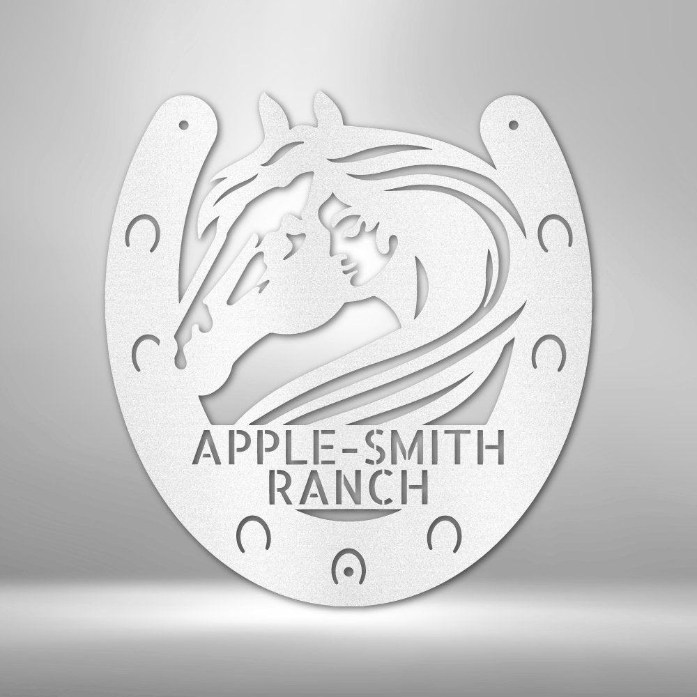 Horse Owner Monogram Steel Sign - Personalized Metal Wall Art for Horse Enthusiasts - Stylinsoul
