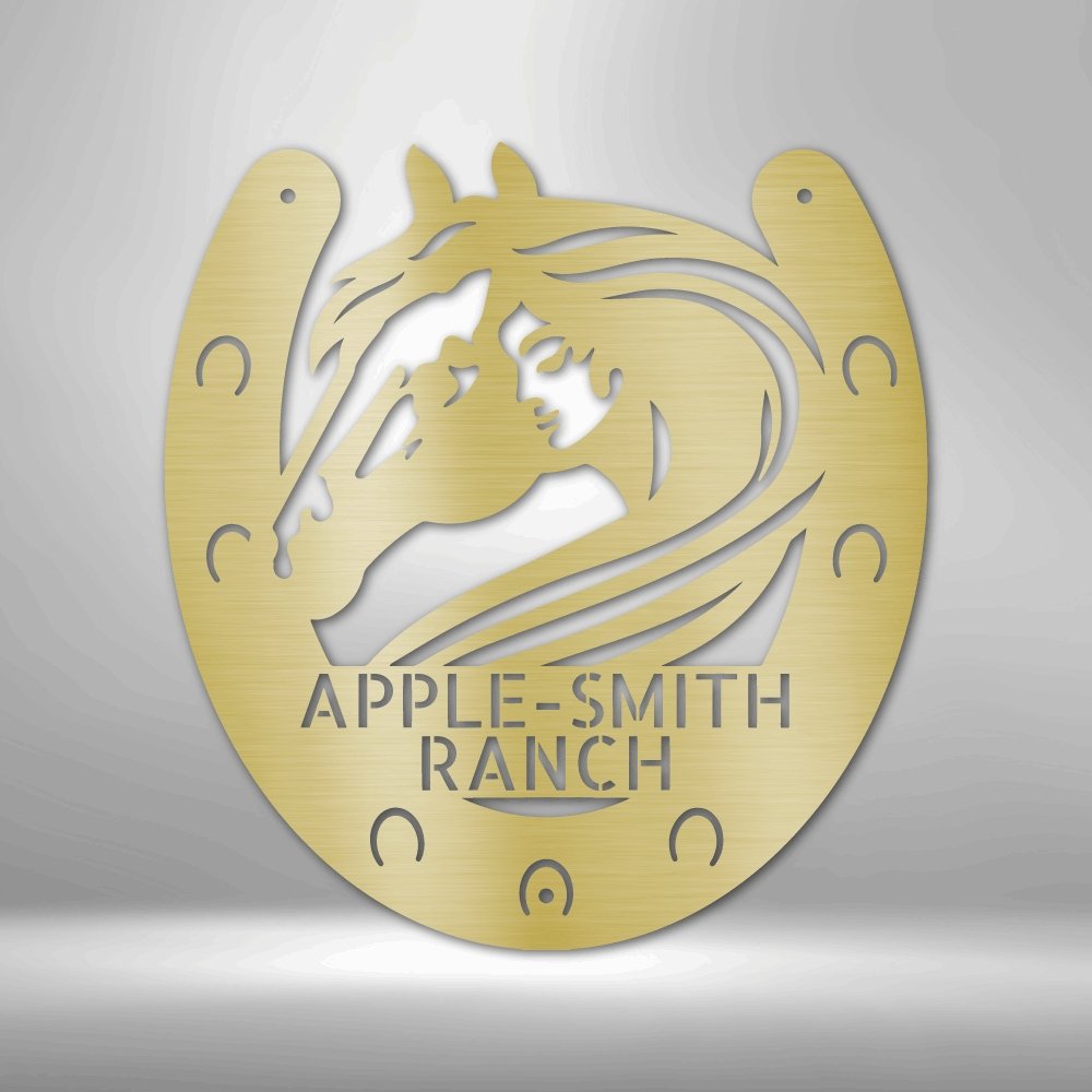 Horse Owner Monogram Steel Sign - Personalized Metal Wall Art for Horse Enthusiasts - Stylinsoul