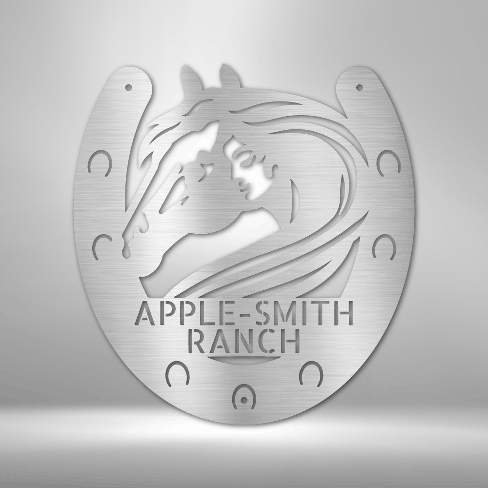 Horse Owner Monogram Steel Sign - Personalized Metal Wall Art for Horse Enthusiasts - Stylinsoul