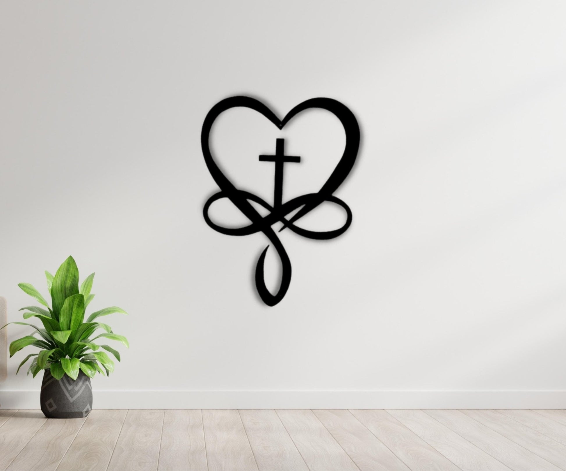 Infinite Love Sign - Couples Metal Wall Art for Unique Wedding and Christian Decor - Stylinsoul