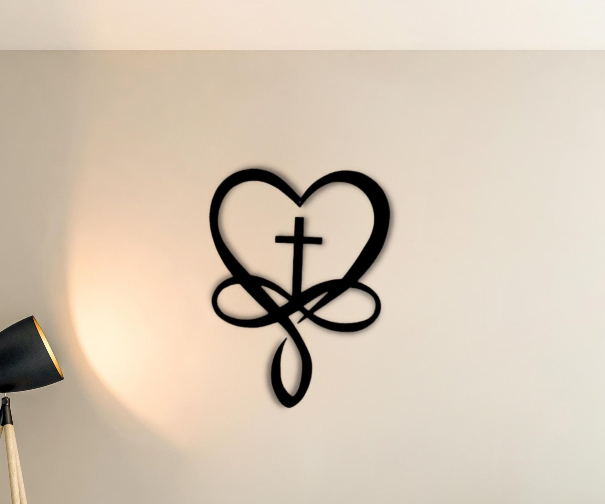 Infinite Love Sign - Couples Metal Wall Art for Unique Wedding and Christian Decor - Stylinsoul