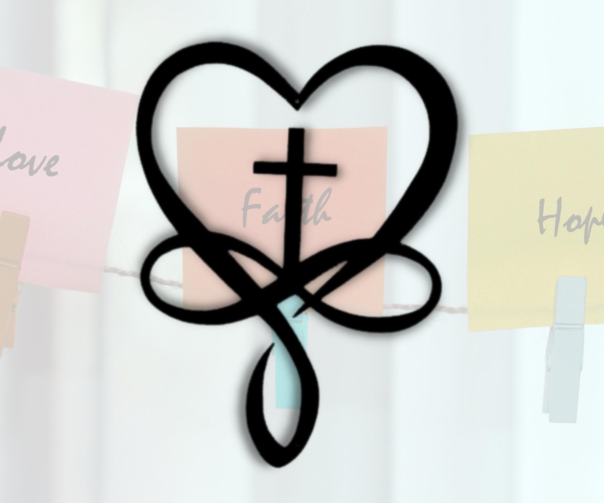 Infinite Love Sign - Couples Metal Wall Art for Unique Wedding and Christian Decor - Stylinsoul