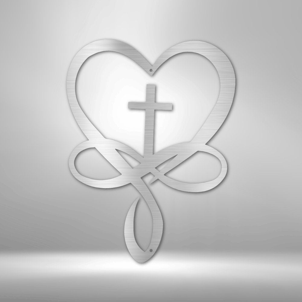 Infinite Love Sign - Couples Metal Wall Art for Unique Wedding and Christian Decor - Stylinsoul
