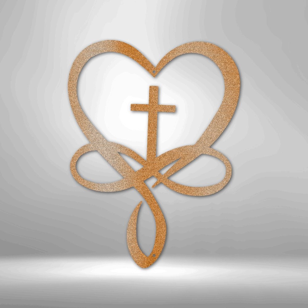 Infinite Love Sign - Couples Metal Wall Art for Unique Wedding and Christian Decor - Stylinsoul