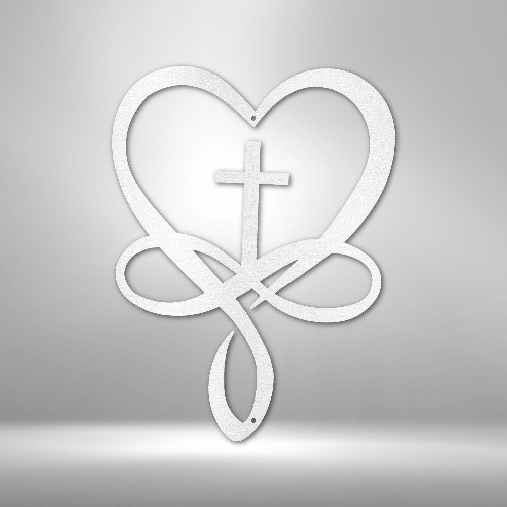 Infinite Love Sign - Couples Metal Wall Art for Unique Wedding and Christian Decor - Stylinsoul