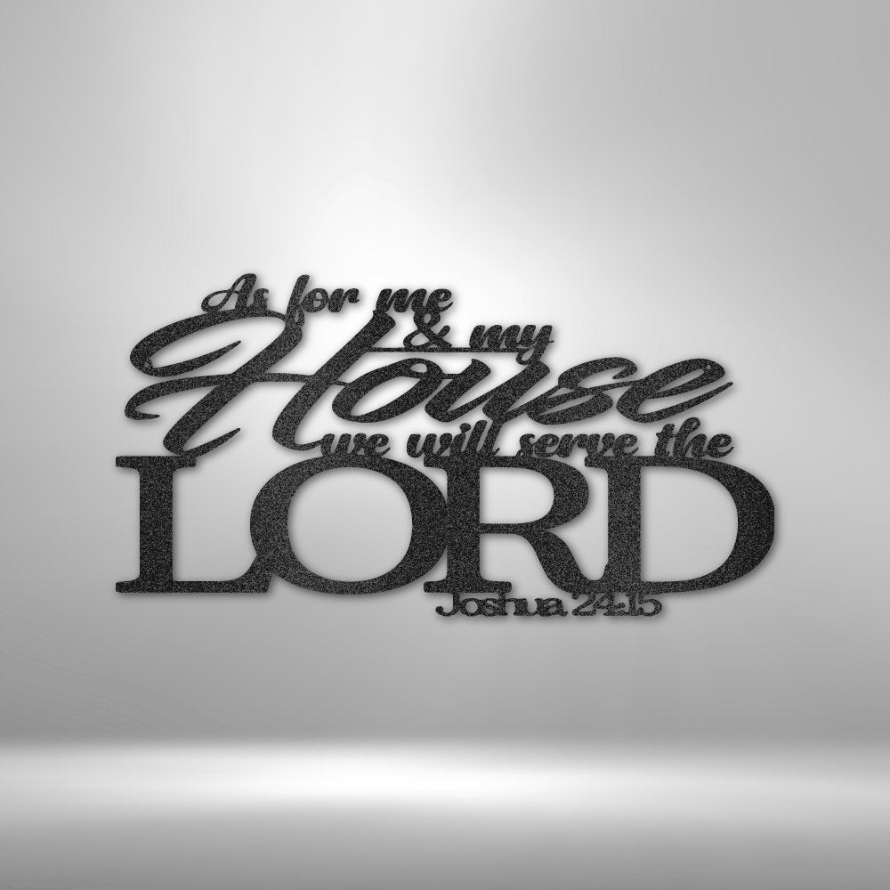 Joshua 24.15 Quote Steel Sign - Inspirational Metal Wall Art with Biblical Message - Stylinsoul