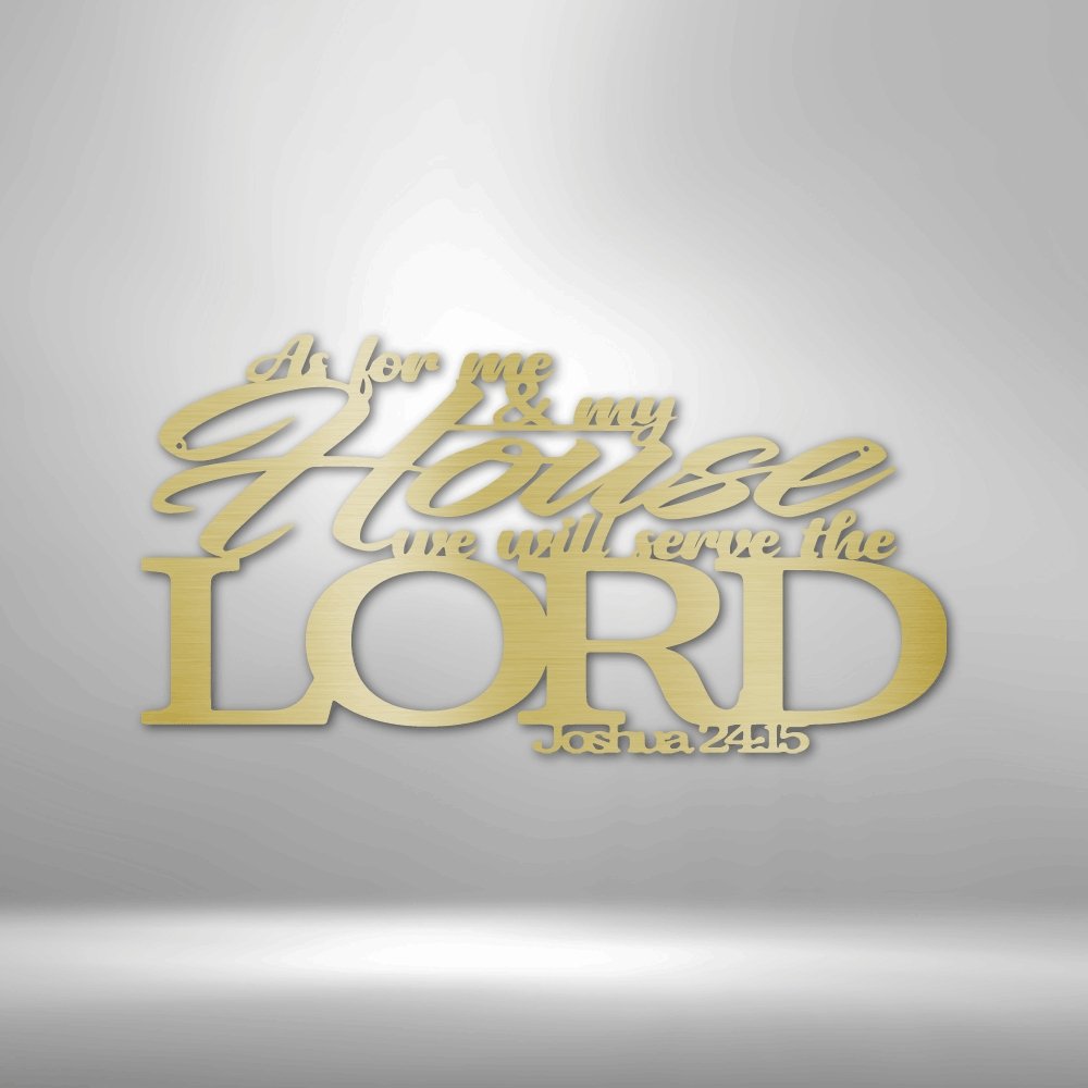 Joshua 24.15 Quote Steel Sign - Inspirational Metal Wall Art with Biblical Message - Stylinsoul