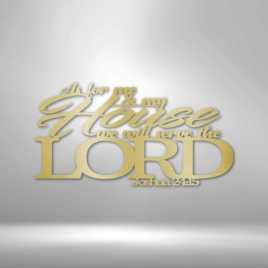 Joshua 24.15 Quote Steel Sign - Inspirational Metal Wall Art with Biblical Message - Stylinsoul