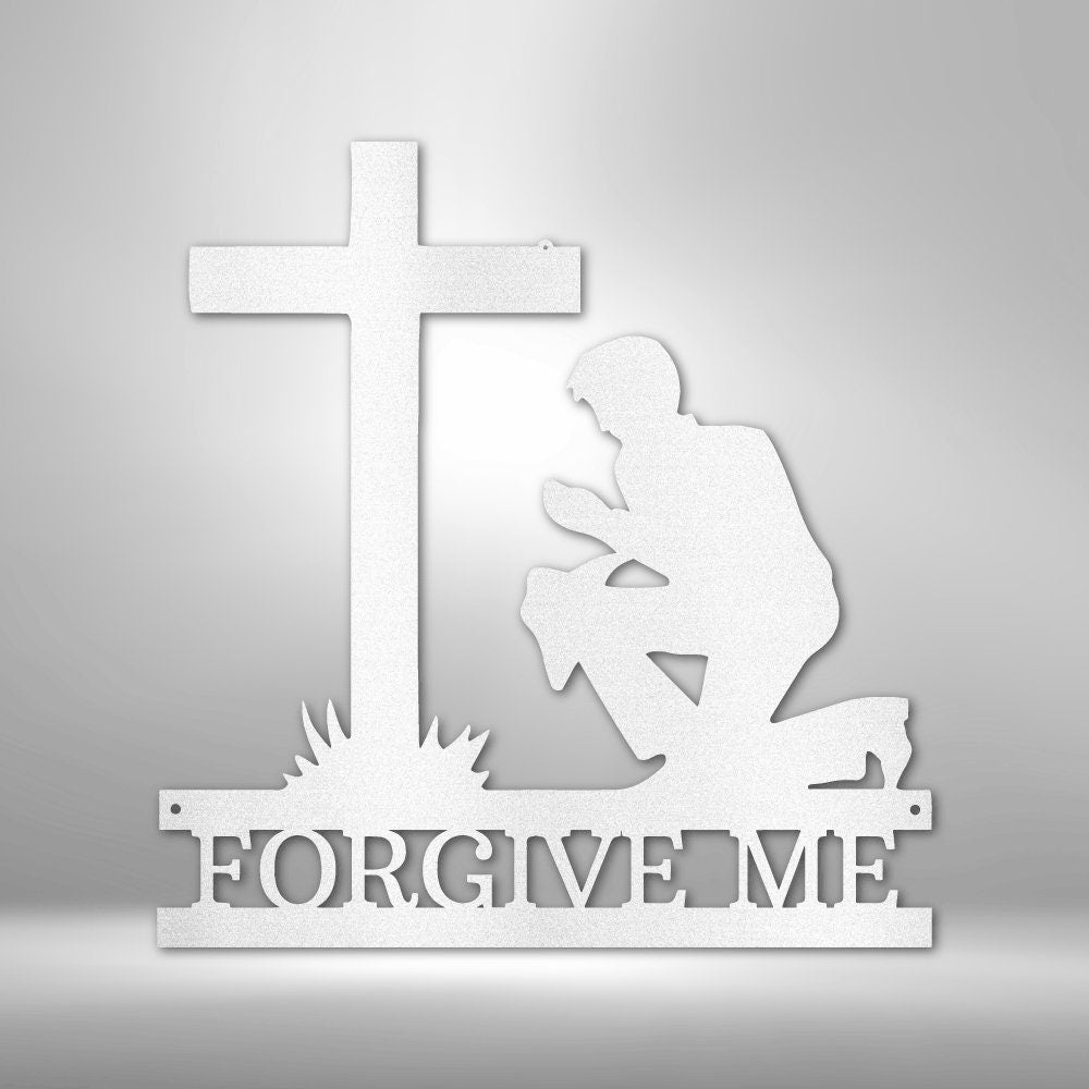 Kneeling Man Wall Sign - Custom Easter Cross Home Decor for Patriotic and Christian Themes - Stylinsoul