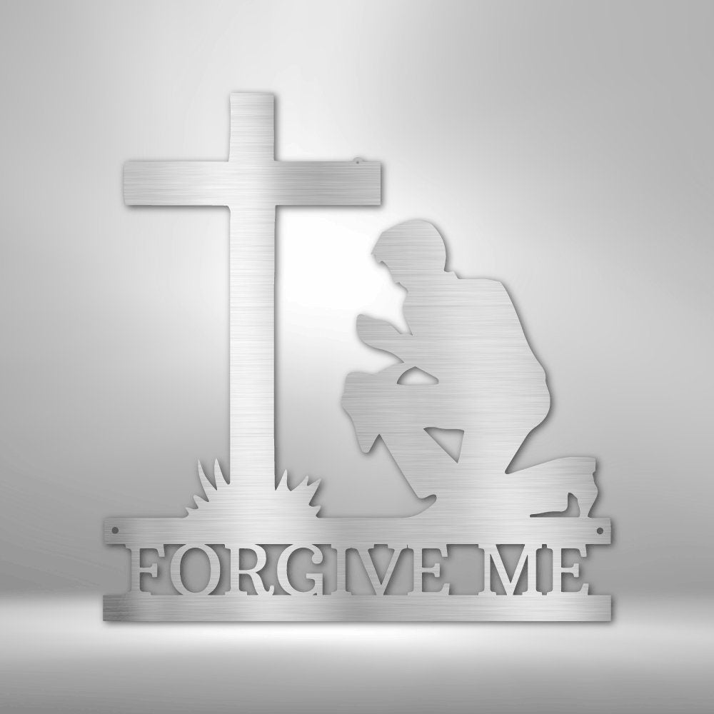 Kneeling Man Wall Sign - Custom Easter Cross Home Decor for Patriotic and Christian Themes - Stylinsoul