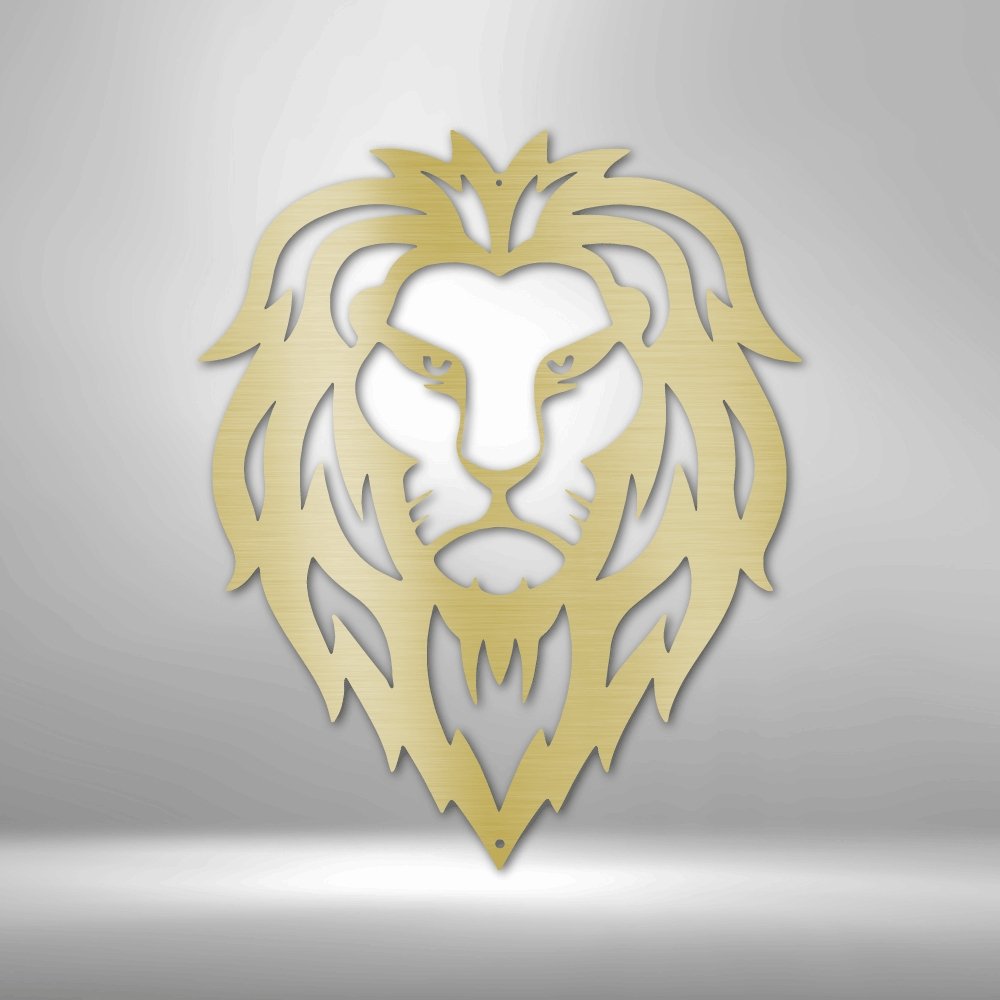 Lion Head Steel Sign - Majestic Metal Wall Art for Wildlife-inspired Decor - Stylinsoul