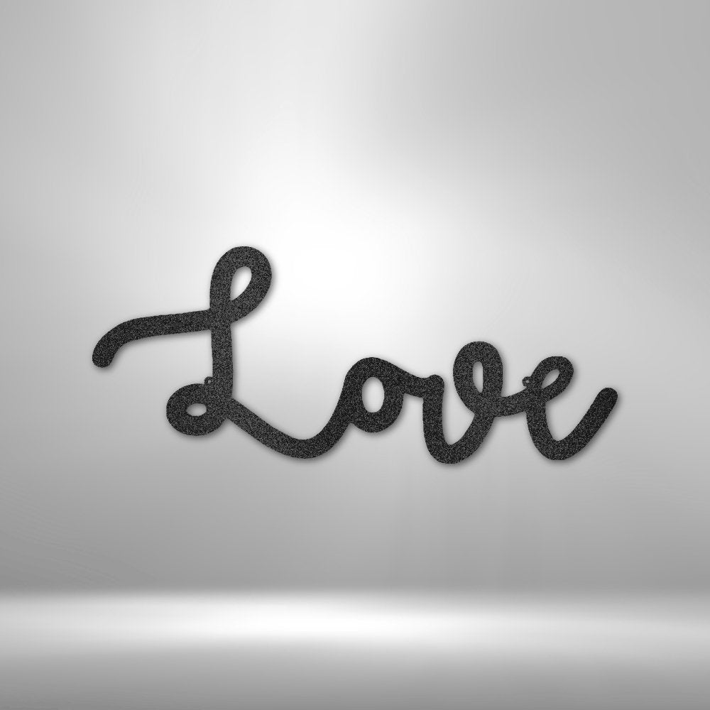 Love Script Steel Sign - Romantic Metal Wall Art for Love-themed Home Decor - Stylinsoul