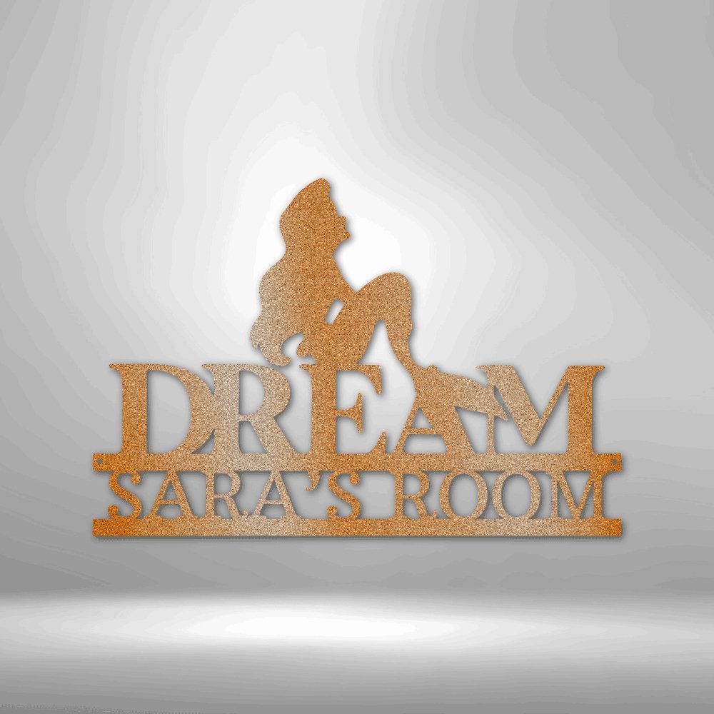 Mermaid Dreams Monogram Steel Sign - Personalized Metal Wall Art for Nautical Decor - Stylinsoul