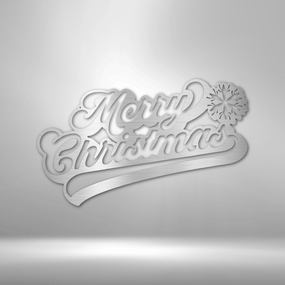 Merry Christmas Quote Steel Sign - Festive Metal Wall Art for Christmas Decor - Stylinsoul