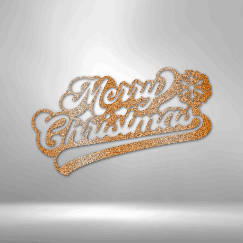 Merry Christmas Quote Steel Sign - Festive Metal Wall Art for Christmas Decor - Stylinsoul