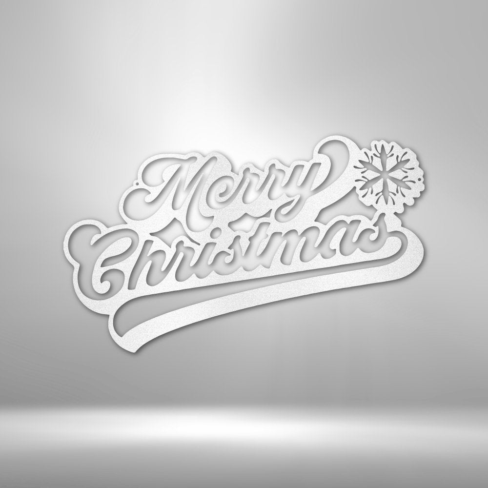 Merry Christmas Quote Steel Sign - Festive Metal Wall Art for Christmas Decor - Stylinsoul