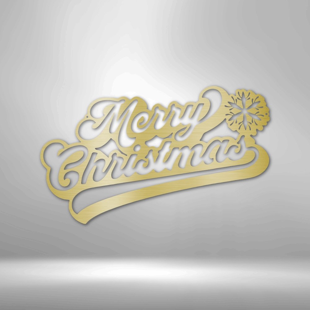 Merry Christmas Quote Steel Sign - Festive Metal Wall Art for Christmas Decor - Stylinsoul