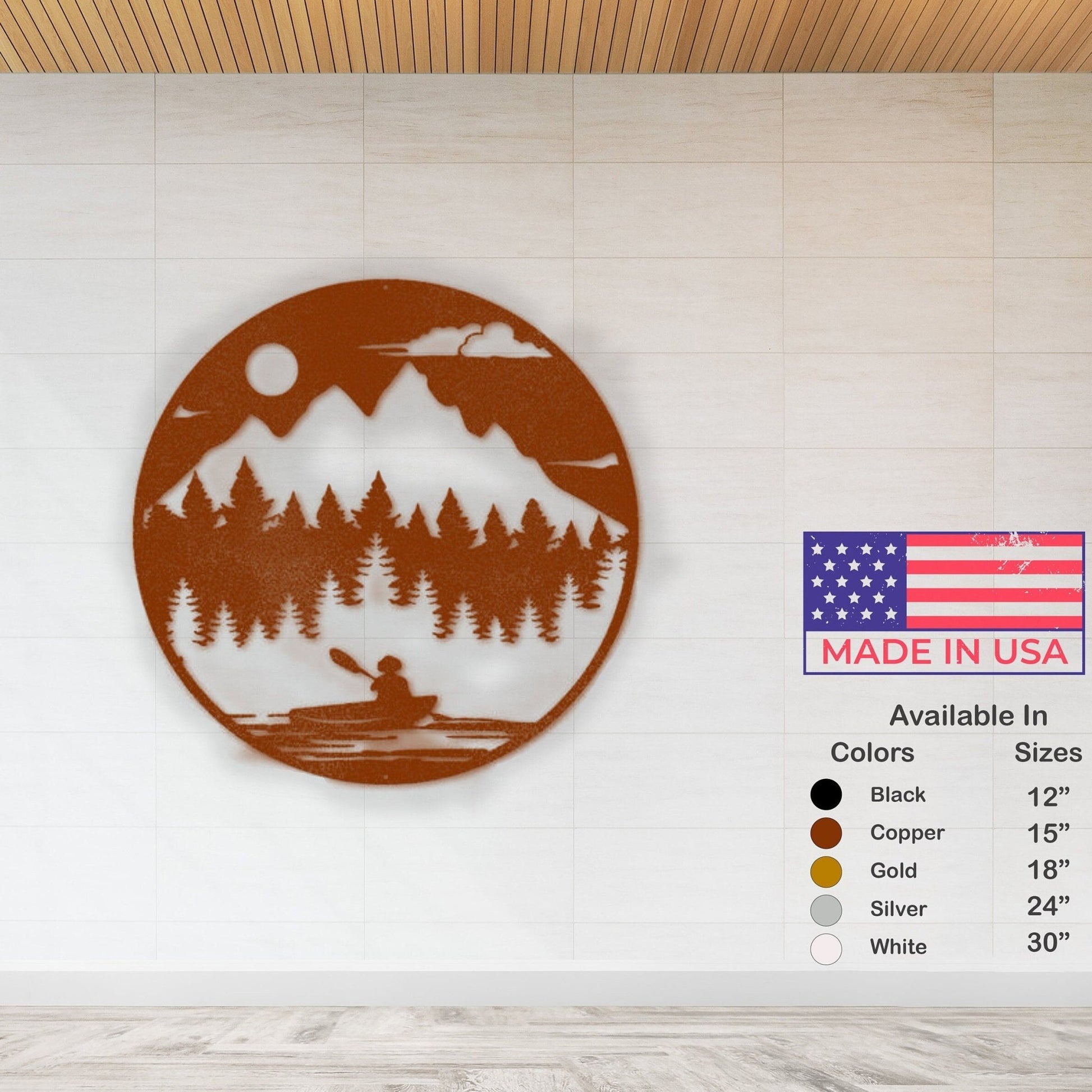 Metal Lakehouse Sign - Canoe The Wild - Outdoor Metal Wall Art for Lake House Decor - Stylinsoul